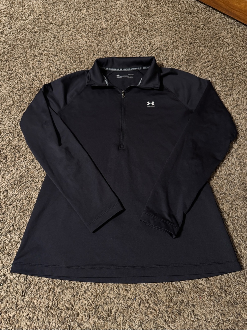 Under Armour Black Quarter-Zip Long Sleeve Pullover